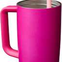 Owala FreeSip Tumbler Insulated Stainless Steel Water Bottle with Built-in Straw and Side Handle, For Travel, Work, School, and Sports, 40oz, BPA Free, Leak Proof, Read My Lips