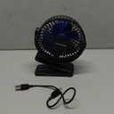 Gaiatop Portable Clip on Fan Battery Operated, Small Powerful 3 Speed Quiet 360 Rotate, USB Rechargeable Mini Personal Cooling Fan for Desk Table Home Office Stroller Camping Women Gifts Black Blue