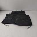 Motorcycle Genuine Leather Biker Vest for Men Club Style Classic Black (XX-Large)