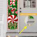 2 x Peppermint Christmas 71" x 12" Merry Christmas Porch Banner, Candy Welcome Sign, Indoor Outdoor Holiday Decorations