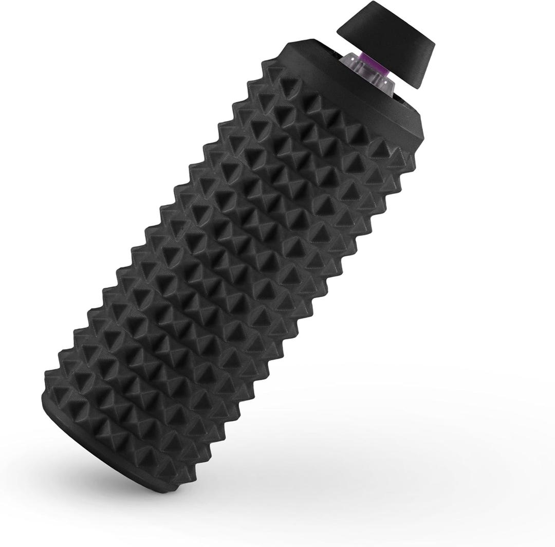 Sensory Roller Fidget with Clicker, Tactile Spikes for Anxiety, Stress Relief, Pain Stim, Autism & Over Stimulation with Lanyard (Black)