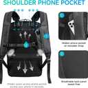 SWICKY 40L Travel Backpack for Men TSA Friendly Carry-On, 17.3" Laptop Sleeve, Water-Resistant, Quick-Access Phone Pocket, Large Weekender for Travel & Commute