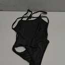 Women's Sexy Micro Bikini Halter Thong One-Piece Teddy Leotard Lolita Anime Cosplay Lingerie Babydoll Bodysuit (430 Black), No Size