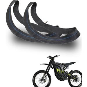 JFG RACING 2 Pcs Motorcycle 2.00/2.25-19 225/250-19 Inner Tube 19 Replacement Tubes Tire Tires Compatible To Sur-Ron Electric Dirtbike Pit Bike Dirt Bike (Black)