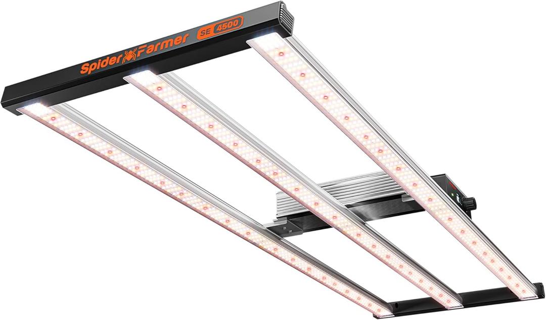 Spider Farmer SE4500 320W LED Grow Lights, Smart App Control, 2X4ft Coverage Full Spectrum Dimmable Bar Style Growing Lamp for Indoor Plants