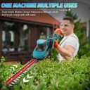 Pole Hedge Trimmer Cordless for Makita 18V Battery (No Battery), 2-in-1 Brushless 12" Hedge Trimmer and 3.9" Grass Shear with 8.5FT Extension Pole, 15Ft Long Reach for Tree Shrub Pruning
