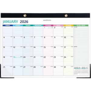 2026 Desk Calendar Large Desk Calendar 2026, 22'' x 17'', Jan 2026 Dec 2026, 2026 Desk/Wall Calendar with Desk Pad, To-do Lists, Ruled Blocks, Corner Protectors, Lay Flat Not Rolled