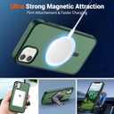 SUPFINE Magnetic for iPhone 12 Mini Case & iPhone 13 Mini Case (Compatible with MagSafe) (Military Grade Drop Protection) Slim Translucent Matte Shockproof Phone Cover,Forest Green