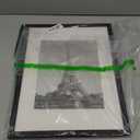 12 x 16 Inch Black Photo Frame with Cardboard Backing, Modern PVC Picture Display for Wall or Tabletop in Horizontal or Vertical Orientation