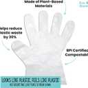 Eco Gloves Plant-Based Compostable Eco-friendly Gloves for Food Prep & Cleaning (S)