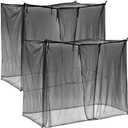 Mindsoft 2 Pcs 4 Corners Mosquito Net for Bed Canopies Netting Bed Drapes Mesh for Twin Full Queen King Size Camping Home Outdoor Travel Dormitory (Black,L75 X W35 X H60 Inch)