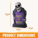 JOYIN Halloween Decorations Outdoor Graveyard Tombstone, Glow Skeleton Gravestone 16.5" 3D Plastic LED Tombstone Scary Haunted House Decor for Yard Garden Party Outside Lawn
