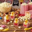 Deekin 24 Pcs Carnival Rubber Ducks 2 Inch Circus Party Favors Bulk for Movie Night Birthday Party Decoration Gifts Fillers Dashboard Table Decoration (Corn)