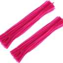 11.8'' 200PCS Christmas Pipe Cleaners Tinsel Chenille Stems Pipe Cleaners for Creative Craft and DIY Project(Fushia)