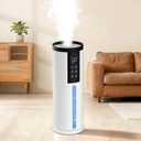 Humidifiers for Large Room 550 ft² - GloryAir 8L Cool Mist Humidifier for Bedroom Home Plants Baby, Top Fill, 120H Runtime, 4 Mist Spray Levels, 7-Color Light, 35dB Quiet Humidifier