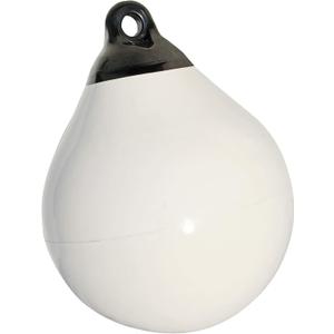 Taylor Made Tuff End Buoy, White (18") Flexible, Strong, Marine-Grade Vinyl Buoy for 25-40 Foot Boats Easy-to-use, Trivalve Inflates with Standard Ball Pump 2020108082