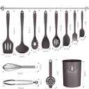 Kitchen Utensils Set-12 Pieces Silicone Cooking Utensils Set (Dishwasher Safe) 392F Heat Resistant Spatula Set, Nonstick Cookware