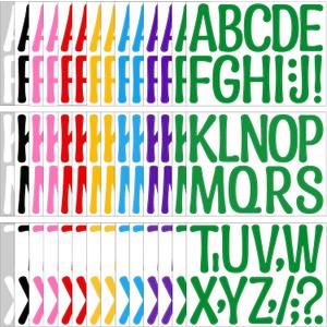 Bemeol 4 Inch Letter Stickers 42 Sheets Large Alphabet Letter Stickers Self Adhesive Stick on Letters for Bulletin Boards Classroom Home Decor (Multicolor)