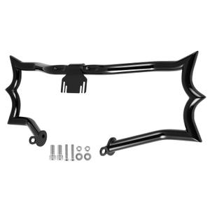 TIKGETUP Crown Engine Guard Crash Bar Flat Out Bar for Harley Touring 2009-2025 Street Glide Road King Electra Glide Ultra Limited Trike,Black Does not fit Road Glide Models