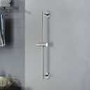 SKOWLL Bathroom Shower Head Slide Bar Wall Mount 26 Inch Shower Slide Bar No Drill, Brushed Nickel Sliding Shower Bar with Adjustable Handheld Shower Head Holder