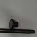 BRIOFOX Industrial Shower Curtain Rod - Never Rust Non-Slip 43-72 Inch Stainless Steel, Bronze, Painted-gold Finial