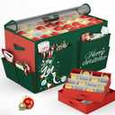 homyfort Christmas Ornament Storage Box, Large Compartment Ornament Organizer Boxes Containers with Dividers for 128 Xmas Holiday Christmas Tree Ornament Storage