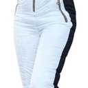 Yousify Womens Snow Suits Winter Ski Suit Onesie Outdoor Sports Waterproof Snowsuit Removable Faux Fur Collar Coat Jumpsuit (Medium, 13-white)