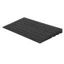 Rubber Threshold Ramp 3" Rise, 2500LBS Capacity Portable Wheelchair Ramp w/3-Channel Cord Cover, All-Weather Non-Slip Surface for Doorways, Steps, Cars & Pets (24"x42")
