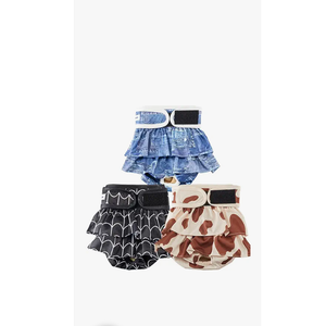 Reusable Dog Diapers Female Washable, Premium Doggie Diaper for Dogs, Pack of 3, Highly Absorbent Small Dog Diaper for Heat, Incontinence and Puppy Training(S)