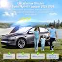 Car Window Shades for Tesla Model Y Juniper 2025-2026 Accessories,Windshield Side Rear Full Sunshade,Sun Visor UV Blocking, Privacy Protection and Blackout for Camping Outdoor