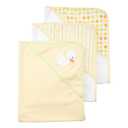 Spasilk Hooded Towel Set for Newborn Boys and Girls, Soft Terry Towel Set, Pack of 3, Yellow Duck