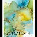 Wood 12x16 Frame Black with 10x14 Mat, for 30 x 40cm Diamond Art Painting, Display Picture 10 x 14 with Mat or 12 x 16 without Mat, Large 30x40 Picture Frame for Wall Hanging, Black, 1 Pack