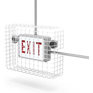 SC900-W1 Universal Mount, Exit Sign Damage Stopper Cage, Protective Polyester Cover Coated Steel Wire Guard, Surface and Conduit Compatible [NOW INCLUDES IMPROVED MOUNTING HARDWARE]