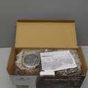 2 Pack Outdoor Solar Hanging Lantern Lights Metal LED Decorative Lamp for Garden Patio Courtyard Lawn and Table with Hollowed-Out Design (Bronze)