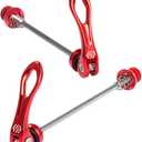 Chooee Quick Release Skewers Front & Rear Set for Mountain Bike or Road Bike (Red/Black)