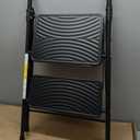 HBtower 2 Step Ladder, Step Stool with Wide Anti-Slip Pedal, Step Ladder Folding Step Stool for Adults, Lightweight Steel Portable ladders for Home Kitchen