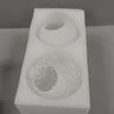 Retisee 2 Pcs 6 Inch Glass Lamp Shade Replacement Milky White Glass Globes Shade Frosted 2.67 Inches Fitter Opening Lighting Fixture Replacement Light Bulb Cover