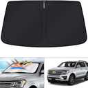 KUST Windshield Sun Shade for Ford Expedition SUV Accessories 2018-2024 2025 Window Sunshade Sun Visor Protector Foldable Blocks UV Rays Keep Your Car Cooler
