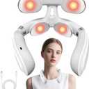 Magic Pro 2.0 Neck Massager - Upgraded Neck Massager Ergonomic Design Portable Lightweight with Heat & Vibration Modes