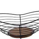 Vintage Iron Wire Fruit Basket Multi Purpose Snack Storage for Fruits Cosmetics and Sundries Compact Design for Desks and Vanities Versatile Organizing