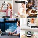 Magnetic Selfie Light Compatible with MagSafe for iPhone Rechargeable LED Fill Light with Mirror, CRI95, 5 Color Temps, Foldable Ring Light