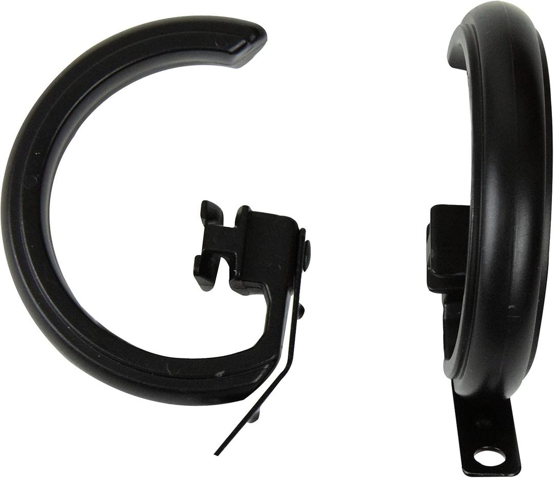 Rings for Decorative Traverse Rod (Set of 10) - Black