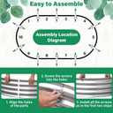 TATAANTY Galvanized Raised Garden Bed for Outdoor: 4X2X1ft Durable Metal Vegetable Plant Container Kit - Oval Planter Box for Gardening Flower Trough 2 Pack