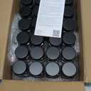 EDELHAUS Glass Spice Jars with Label and Stainless Steel Lids (24 x 4oz) Spice Containers with 240 Labels, Shaker Inserts, Steel Funnel, Empty Square Empty Square Seasoning Organizer (Black)