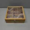 handrong Tea Box Organizer,Decorative Tea Storage,BambooTeas Bag Holder Organizer,Modern Teas Organizers and Storage with 9 Compartments for Coffee,Tee & Sugar Pods,Packets & More