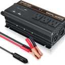 1000 watt Power Inverter for Vehicles 12V to 110V/120V Converter 2000 watt Peak with 3 AC Out, 3 USB,Type-C Charger,and Cigarette Lighter Ports for Smartphones Laptops Tablets