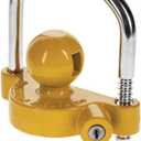 REESE Towpower 72783 Coupler Lock, Adjustable Storage Security, Heavy-Duty Steel, Yellow and Chrome ( Universal Fit)