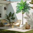 Bailikang Artificial Phoenix Palm Tree 8.2ft Tall - Fake Large Tropical Tree with Adjustable Leaves, Realistic Faux Sago Palm for Indoor Outdoor Decor, Patio, Poolside, Yard, Living Room, Office