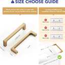 Ravinte 5 Pack Solid 4 Inch Kitchen Square Cabinet Handles Champagne Bronze Drawer Pulls Kitchen Cabinet Hardware Handles