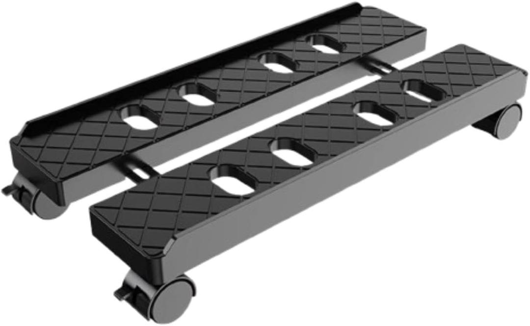 Computer Host Rack, Pulley Bracket, Office and Home Use, Adjustable Computer Case Rack, Computer Mainframe Bracket for Home, Black